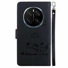 For Honor Magic7 Pro Cute Cats RFID Leather Phone Case(Black) - 3