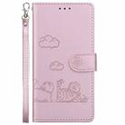 For Honor X9c Cute Cats RFID Leather Phone Case(Rose Gold) - 2