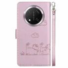 For Honor X9c Cute Cats RFID Leather Phone Case(Rose Gold) - 3