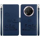 For Honor X9c Cute Cats RFID Leather Phone Case(Blue) - 1