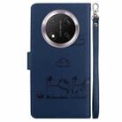 For Honor X9c Cute Cats RFID Leather Phone Case(Blue) - 3