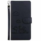 For Honor X9c Cute Cats RFID Leather Phone Case(Black) - 2