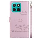For Honor X8c 4G Cute Cats RFID Leather Phone Case(Rose Gold) - 3