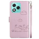 For Honor 400 Lite Cute Cats RFID Leather Phone Case(Rose Gold) - 3