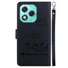 For Honor 400 Lite Cute Cats RFID Leather Phone Case(Black) - 3