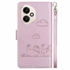 For Honor 400 Global 156.5mm Cute Cats RFID Leather Phone Case(Rose Gold) - 3