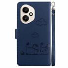 For Honor 400 Global 156.5mm Cute Cats RFID Leather Phone Case(Blue) - 3