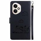 For Honor 400 Global 156.5mm Cute Cats RFID Leather Phone Case(Black) - 3