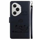 For Honor 400 Pro Global 160.8mm Cute Cats RFID Leather Phone Case(Black) - 3