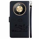 For Honor X70 5G Cute Cats RFID Leather Phone Case(Black) - 3