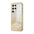 For Samsung Galaxy S25 Ultra 5G Gradient Glitter Powder Electroplated Phone Case(Gold) - 1