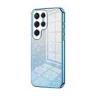 For Samsung Galaxy S25 Ultra 5G Gradient Glitter Powder Electroplated Phone Case(Blue) - 1