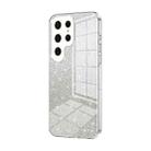 For Samsung Galaxy S25 Ultra 5G Gradient Glitter Powder Electroplated Phone Case(Transparent) - 1
