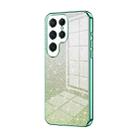 For Samsung Galaxy S25 Ultra 5G Gradient Glitter Powder Electroplated Phone Case(Green) - 1