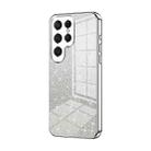 For Samsung Galaxy S25 Ultra 5G Gradient Glitter Powder Electroplated Phone Case(Silver) - 1