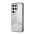 For Samsung Galaxy S25 Ultra 5G Gradient Glitter Powder Electroplated Phone Case(Black) - 1