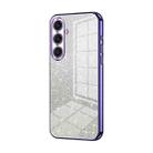 For Samsung Galaxy S25+ 5G Gradient Glitter Powder Electroplated Phone Case(Purple) - 1