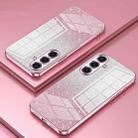 For Samsung Galaxy S25+ 5G Gradient Glitter Powder Electroplated Phone Case(Pink) - 2
