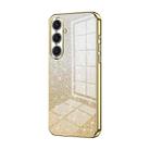 For Samsung Galaxy S25+ 5G Gradient Glitter Powder Electroplated Phone Case(Gold) - 1