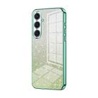 For Samsung Galaxy S25+ 5G Gradient Glitter Powder Electroplated Phone Case(Green) - 1