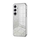 For Samsung Galaxy S25+ 5G Gradient Glitter Powder Electroplated Phone Case(Silver) - 1