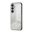 For Samsung Galaxy S25+ 5G Gradient Glitter Powder Electroplated Phone Case(Black) - 1