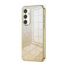 For Samsung Galaxy S25 5G Gradient Glitter Powder Electroplated Phone Case(Gold) - 1