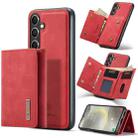 For Samsung Galaxy S24 FE 5G DG.MING M1 Series 3-Fold Multi Card Wallet + Magnetic Phone Case(Red) - 1