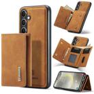 For Samsung Galaxy S24 FE 5G DG.MING M1 Series 3-Fold Multi Card Wallet + Magnetic Phone Case(Brown) - 1