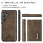 For Samsung Galaxy S24 FE 5G DG.MING M1 Series 3-Fold Multi Card Wallet + Magnetic Phone Case(Coffee) - 2