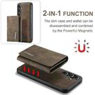 For Samsung Galaxy S24 FE 5G DG.MING M1 Series 3-Fold Multi Card Wallet + Magnetic Phone Case(Coffee) - 3