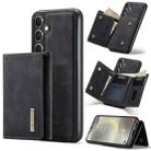 For Samsung Galaxy S24 FE 5G DG.MING M1 Series 3-Fold Multi Card Wallet + Magnetic Phone Case(Black) - 1