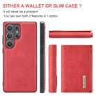 For Samsung Galaxy S25 Ultra 5G DG.MING M1 Series 3-Fold Multi Card Wallet + Magnetic Phone Case(Red) - 2