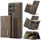 For Samsung Galaxy S25 Ultra 5G DG.MING M1 Series 3-Fold Multi Card Wallet + Magnetic Phone Case(Coffee) - 1