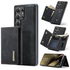 For Samsung Galaxy S25 Ultra 5G DG.MING M1 Series 3-Fold Multi Card Wallet + Magnetic Phone Case(Black) - 1