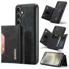 For Samsung Galaxy S24 FE 5G DG.MING M2 Series 3-Fold Multi Card Bag + Magnetic Phone Case(Black) - 1