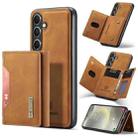 For Samsung Galaxy S24 FE 5G DG.MING M2 Series 3-Fold Multi Card Bag + Magnetic Phone Case(Brown) - 1