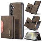 For Samsung Galaxy S24 FE 5G DG.MING M2 Series 3-Fold Multi Card Bag + Magnetic Phone Case(Coffee) - 1