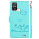 For ZTE Blade A52 Cute Cats RFID Leather Phone Case(Green) - 3