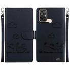 For ZTE Blade A52 Cute Cats RFID Leather Phone Case(Black) - 1