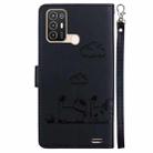 For ZTE Blade A52 Cute Cats RFID Leather Phone Case(Black) - 3