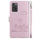 For ZTE Blade A72 / V40 Vita Cute Cats RFID Leather Phone Case(Rose Gold) - 3