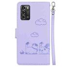 For ZTE Blade A72 / V40 Vita Cute Cats RFID Leather Phone Case(Purple) - 3