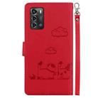 For ZTE Blade A72 / V40 Vita Cute Cats RFID Leather Phone Case(Red) - 3