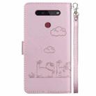 For LG K41S / K51S Cute Cats RFID Leather Phone Case(Rose Gold) - 3