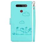 For LG K41S / K51S Cute Cats RFID Leather Phone Case(Green) - 3