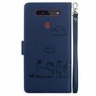 For LG K41S / K51S Cute Cats RFID Leather Phone Case(Blue) - 3