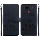 For LG K41S / K51S Cute Cats RFID Leather Phone Case(Black) - 1