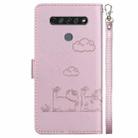 For LG K61 Cute Cats RFID Leather Phone Case(Rose Gold) - 3