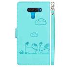 For LG K50 / Q60 Cute Cats RFID Leather Phone Case(Green) - 3